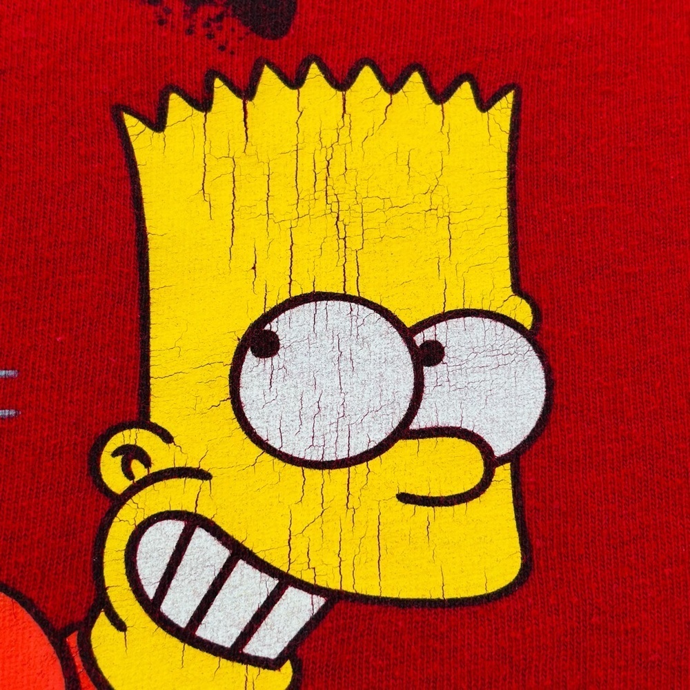 Vans X The Simpsons El Barto Men's T-Shirt Size X-Large Red Long Sleeve Graphic - Picture 5 of 14